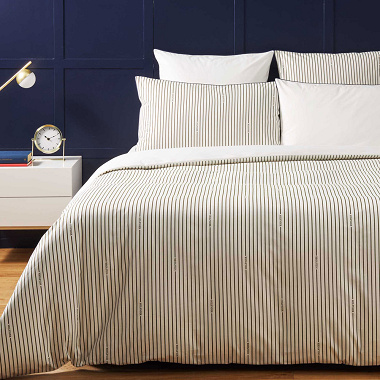 Housse de couette Two-Tones Stripes Coffee Tommy Hilfi­ger