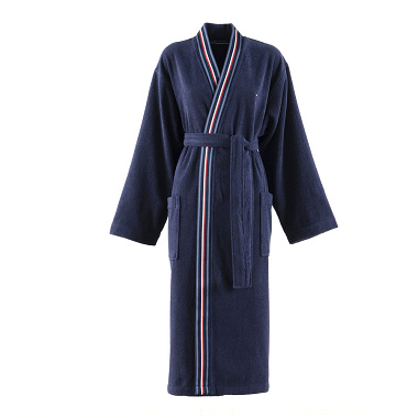 Peignoir capuche Ribbon Bath Navy Tommy Hilfi­ger