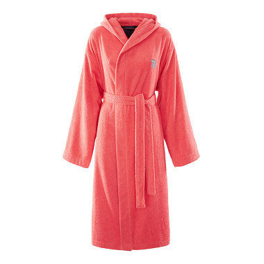 Peignoir capuche TH Initial Lazer Pink Tommy Hilfi­ger