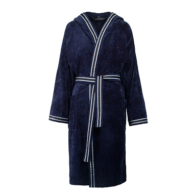 Peignoir Capuche Univer­sity Navy Tommy Hilfi­ger