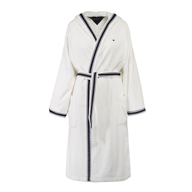 Peignoir Capuche Univer­sity White Tommy Hilfi­ger