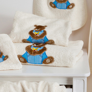 Serviettes de toilette Ourson Boy écru Tradi­tion des Vosges