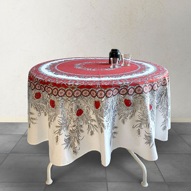 Nappe coton Mont­mi­rail Placé Rouge Valdrome