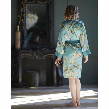 Kimono Partout des Fleurs Kimono Blue Van Gogh