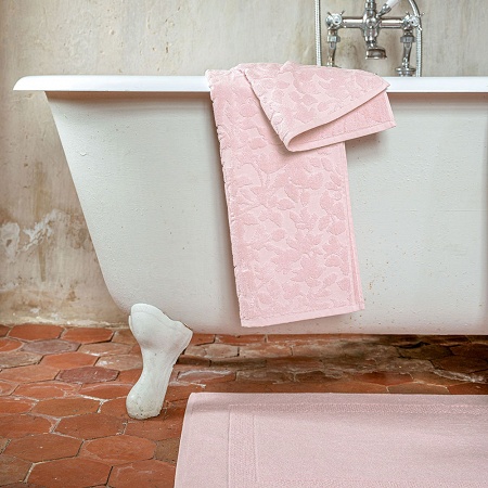 Drap de bain Aura éponge Rose 100×150 cm Anne de Solène