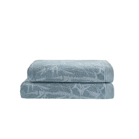 Drap de bain Contem­pla­tion Bleu 90×150 cm Anne de Solène