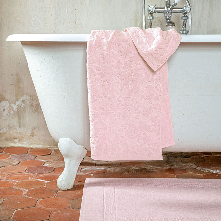 Drap de douche Aura éponge Rose 70×140 cm Anne de Solène