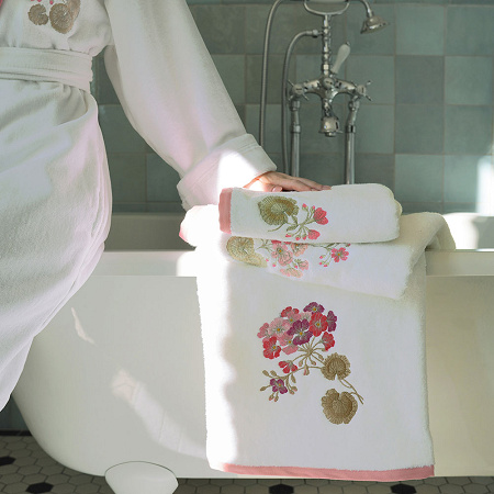 Drap de douche Flâne­rie Blanc 70×140 cm Anne de Solène