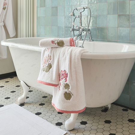 Drap de douche Flâne­rie Blanc 70×140 cm Anne de Solène