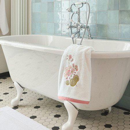 Drap de douche Flâne­rie Blanc 70×140 cm Anne de Solène