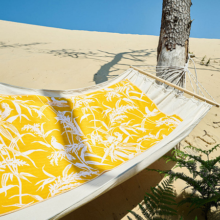 Drap de plage Estampe Jaune 76×115 cm Anne de Solène