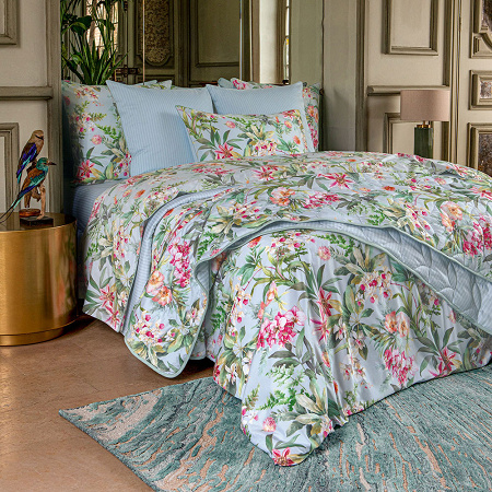 Housse de couette Conte Bleu Menthol 240×220 cm Anne de Solène