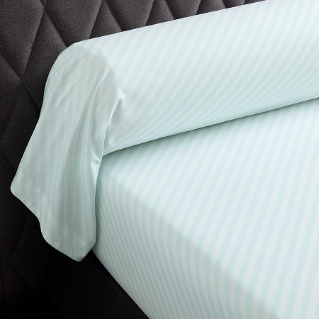 Taie de traver­sin Cock­tail Menthe 43×210 cm Anne de Solène