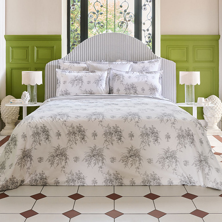 Taie de traver­sin Evanes­cence Ardoise 86×210 cm Anne de Solène