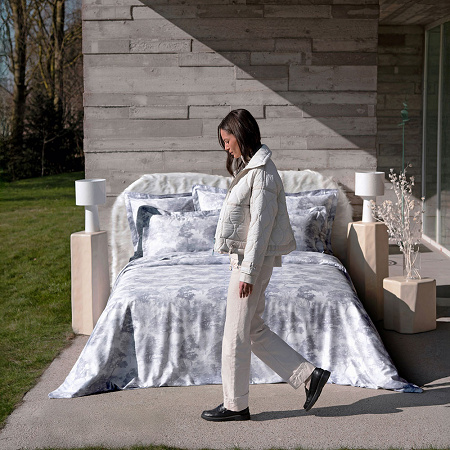 Taie de traver­sin Silence Gris Clair 86×210 cm Anne de Solène
