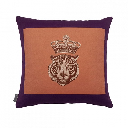 Cous­sin Tigre Violet 47×47 cm Art de Lys