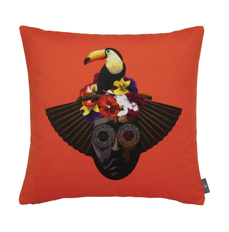 Cous­sin Toucan Orange 47×47 cm Art de Lys