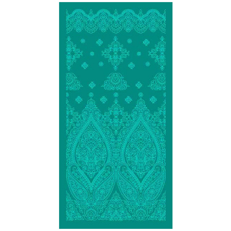 Drap de plage Kerala Smeraldo 90×180 cm Bassetti