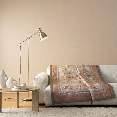 Plaid Aqua­fort Terra­cotta 135×190 cm Bassetti