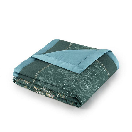 Plaid Esper­ridi Pétrole 135×190 cm Bassetti