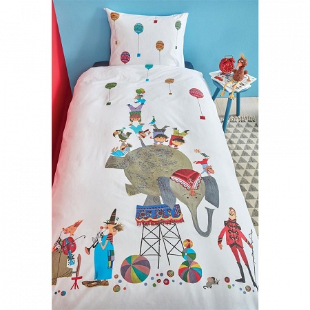 Parure de couette Circus Multi­co­lore 140×200 cm + 1 60×70 cm Beddin­ghouse Fiep