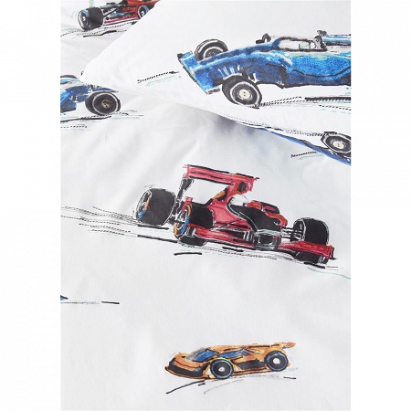 Parure de couette Race Cars Multi 140×200 cm + 1 60×70 cm Beddin­ghouse kids
