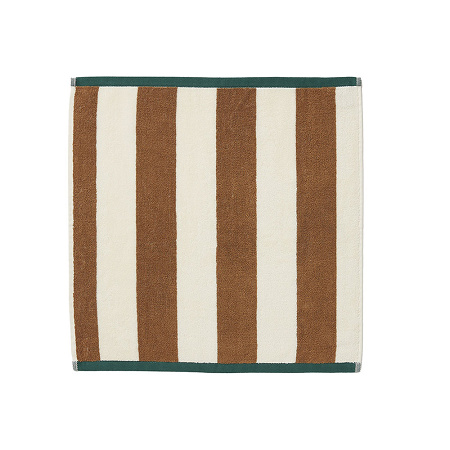 6 Carrés éponge Rivage Ocre/Kaki 50×50 cm Coucke