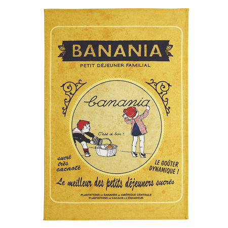 6 Torchons Bana­nia petit déjeu­ner fami­lial 50×75 cm Coucke