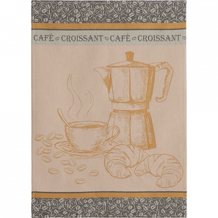 6 Torchons Café Crois­sant 50×75 cm Coucke