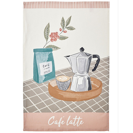 6 Torchons Café Latte 50×75 cm Coucke