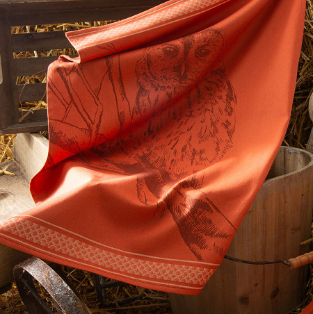 6 torchons Chouette 50×75 cm Coucke