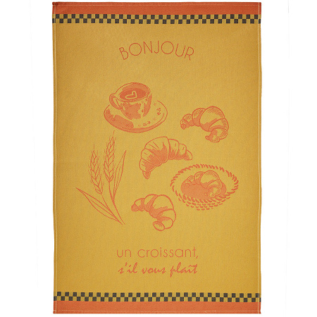 6 Torchons Crois­sants 50×5 cm Coucke
