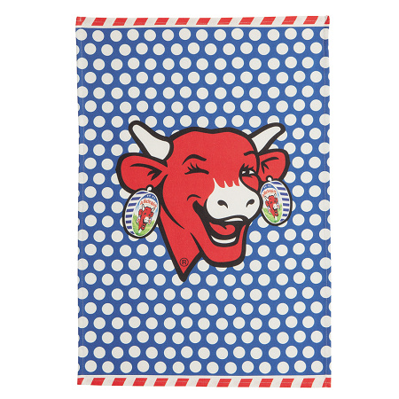 6 Torchons La vache qui rit Pop bleu 50×75 cm Coucke