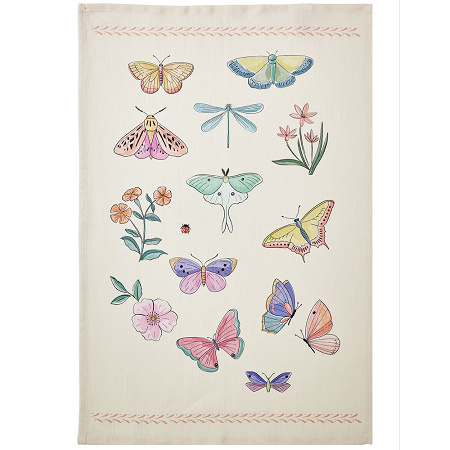 6 Torchons les Papillons 50×75 cm Coucke