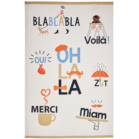 6 Torchons Onoma­to­pées 50×75 cm Coucke