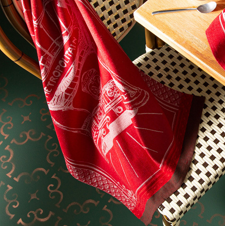 6 torchons Panneau Métro 50×75 cm Coucke