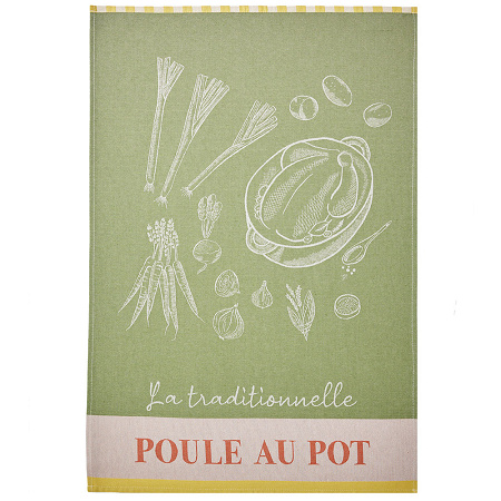 6 Torchons Poule au Pot 50×75 cm Coucke
