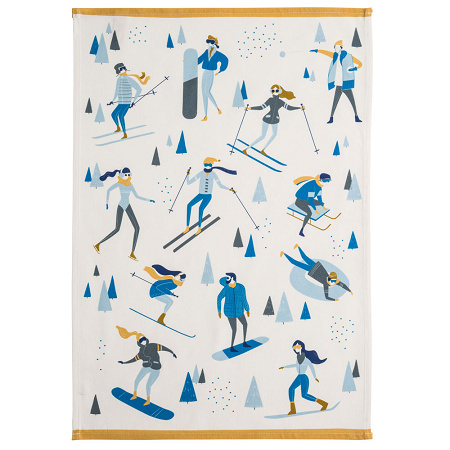 6 Torchons Sports Hiver 50×75 cm Coucke