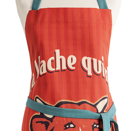 Tablier la Vache qui rit Retro Rouge 76×85 cm Coucke