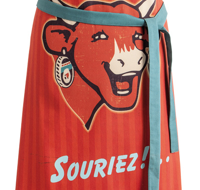 Tablier la Vache qui rit Retro Rouge 76×85 cm Coucke