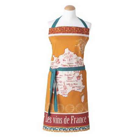 Tablier Vins de France 76×85 cm Coucke