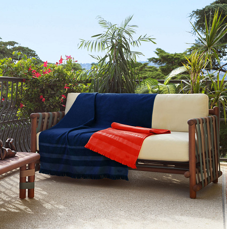 Drap de plage Java Navy 90×175 cm Descamps