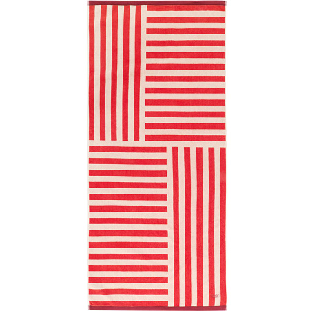 Drap de plage Tran­sat Rouge 90×200 cm Descamps