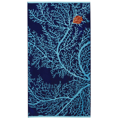 Drap de plage Voyage Aqua­tique Marine 100×180 cm Descamps