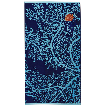 Drap de plage Voyage Aqua­tique Marine 100×180 cm Descamps