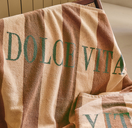 Drap de plage Dolce Vita Beige 100×180 cm Essix