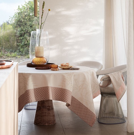 4 serviettes de table Jardin d’Eden Chair 58×58 cm Jacquard Français