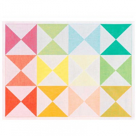 4 sets de table origami multi­co­lore 48×36 cm Jacquard Français