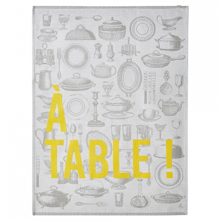 Torchon A Table Argen­te­rie 60×80 cm Jacquard Français