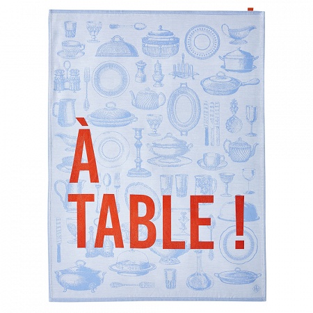 Torchon A Table Eau 60×80 cm Jacquard Français